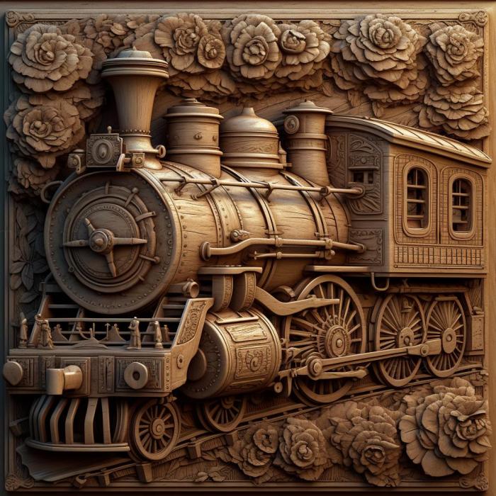 Famous (Train 4, 3DFMS_6475) 3D models for cnc